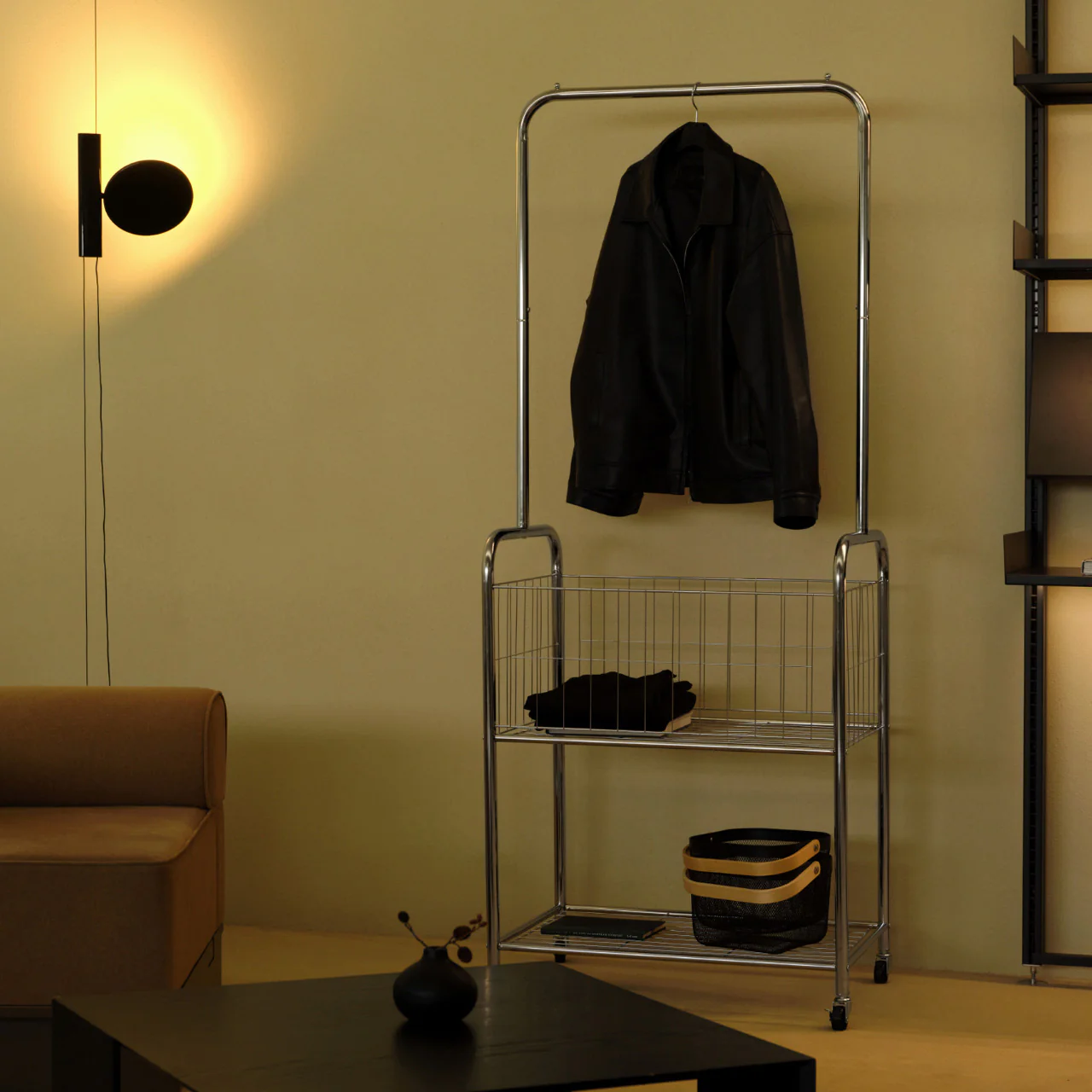 houserecipe Vine Movable Storage Hanger (Chrome)