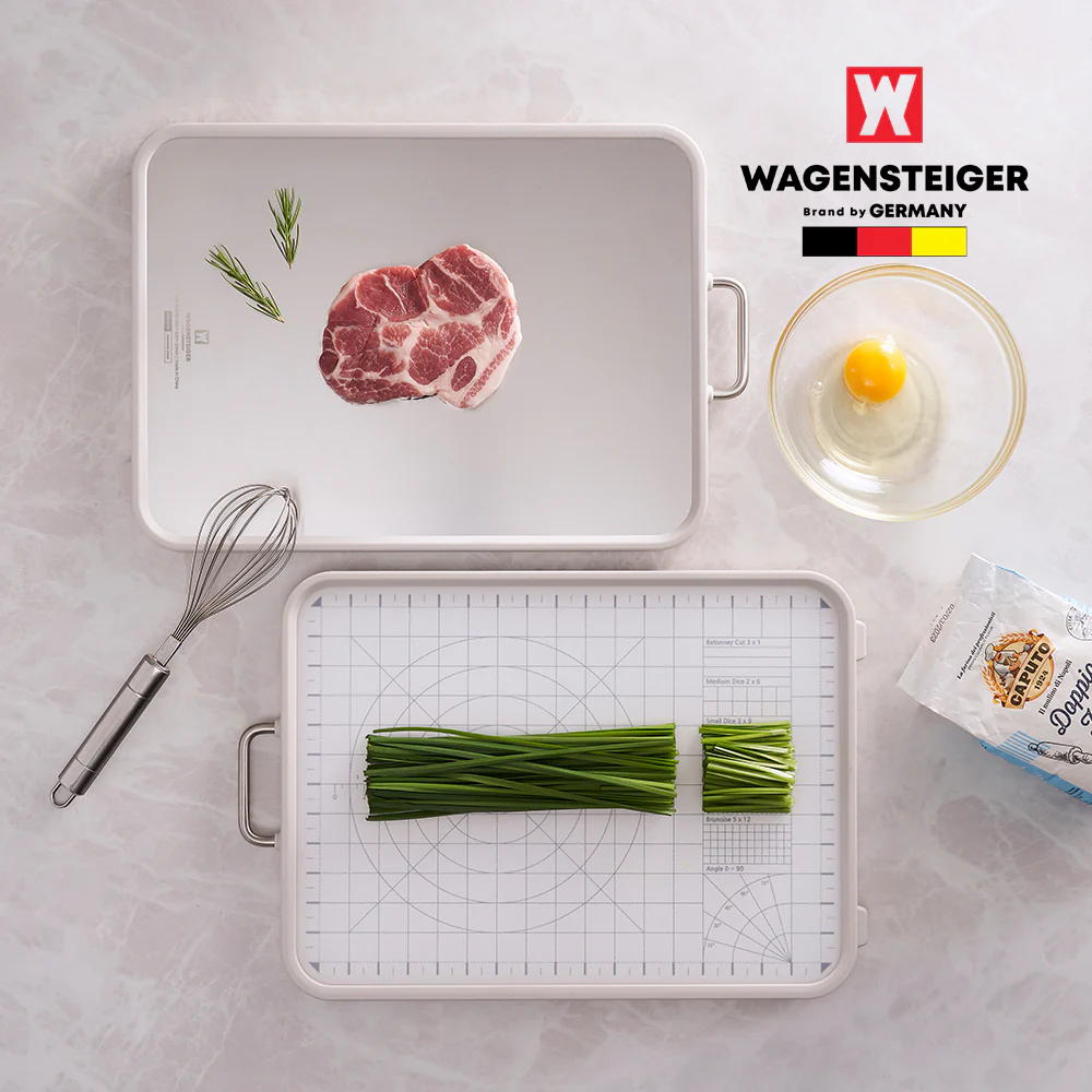 바겐슈타이거 316 스테인레스 양면 도마 일반형 Double Sided Staniless Steel Cutting Board - Image 2