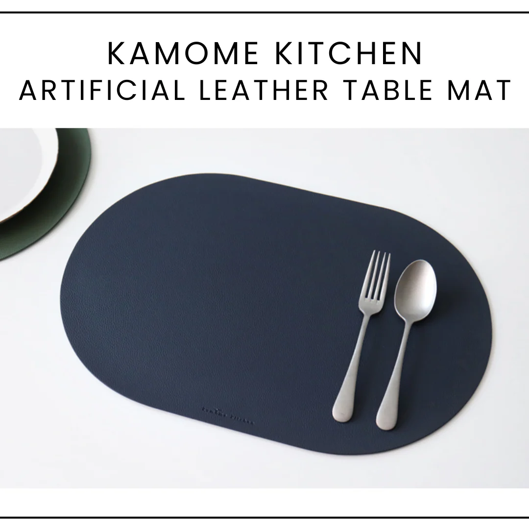카모메 키친 캔버라 인조가죽 식탁매트 KAMOME KITCHEN Artificial Leather Table Mat 4 colours - Image 2