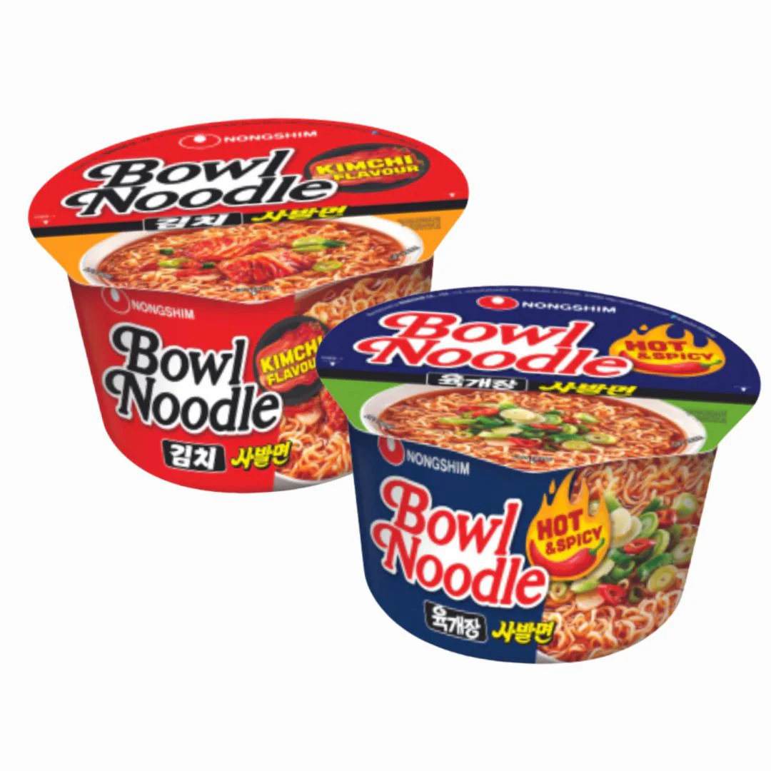 NongShim Bowl Noodle Soup (Kimchi Flavour/Hot&Spicy) 86g*6ea