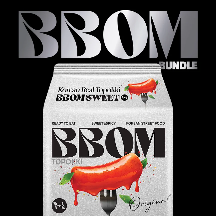 라면보다 간단하게! 뽐 떡볶이 3가지 맛 BBOM Topokki 3 flavours 4p - Image 3