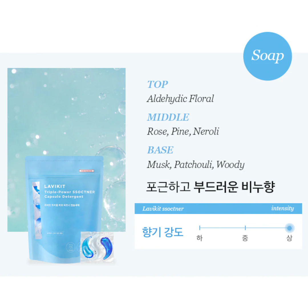 30% SALE💙 LAVIKIT Triple Power Capsule Detergent 3kinds (30 capsule) - Image 4