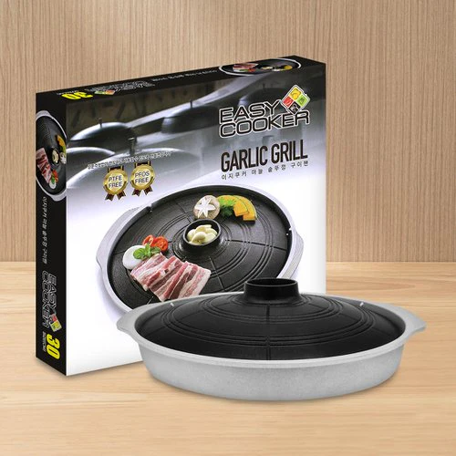 이지쿠커 마늘 솥뚜껑 구이팬 30cm Easy Cooker Garlic Grill - Image 4