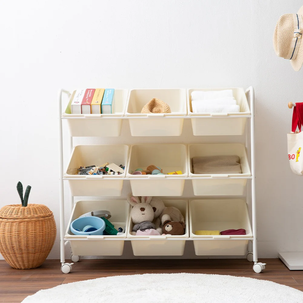 Don’t miss it! Damda Trolley Mobile Open Storage Rack (3x3) - Image 2