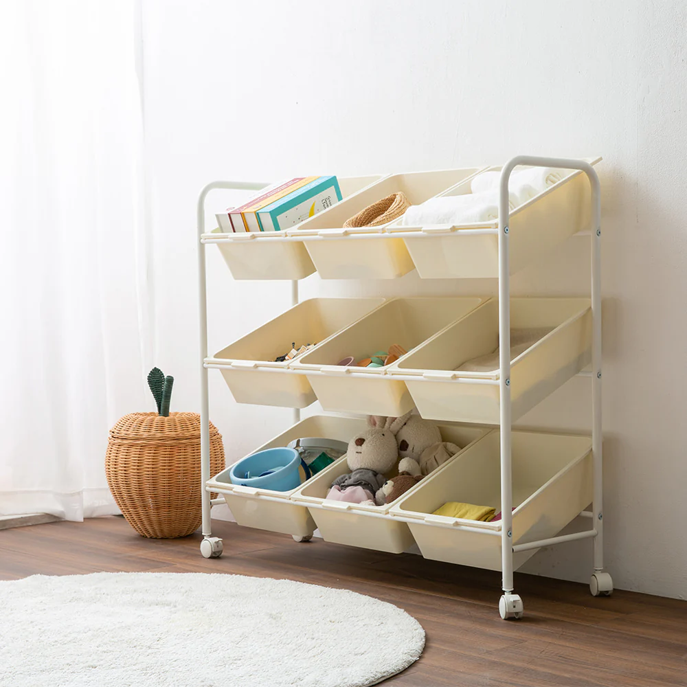 Don’t miss it! Damda Trolley Mobile Open Storage Rack (3x3) - Image 3