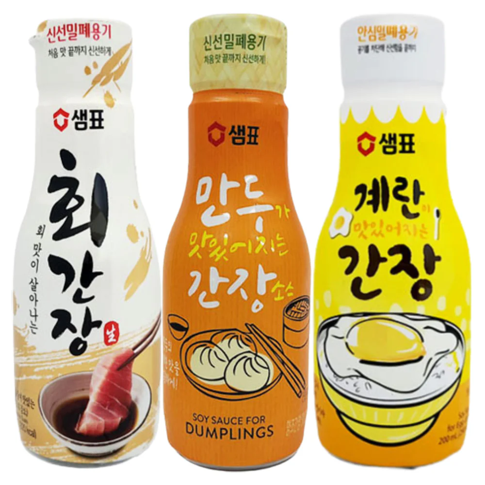 샘표 회 / 계란 /만두 간장 Sampyo Soy Sauce for Sushi /Egg /Dumpling 200ml
