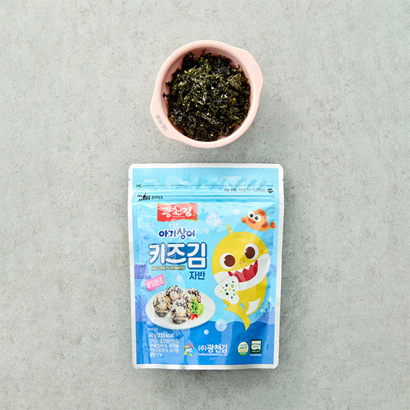 Pinkfong Kids Roasted Seaweed Flakes 40g [Mild & Crunchy]