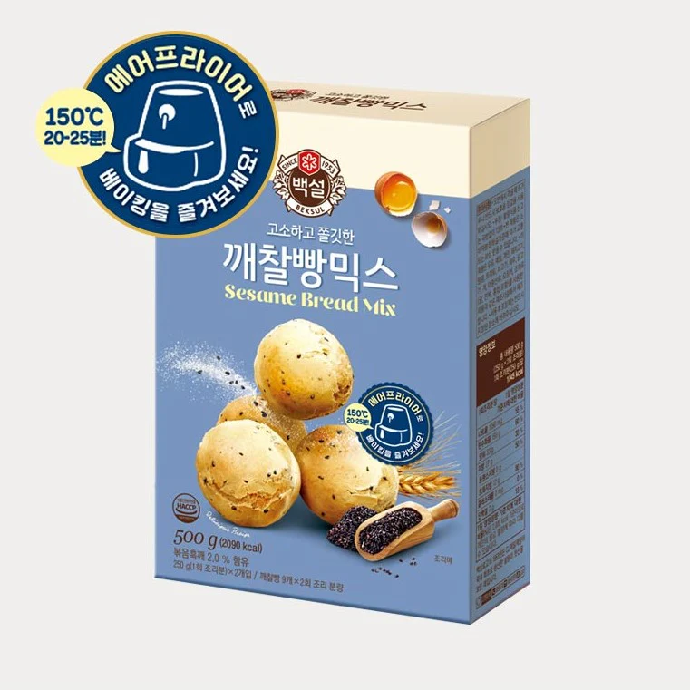 백설 깨찰빵 믹스 BLACK SESAME BREAD MIX 500G