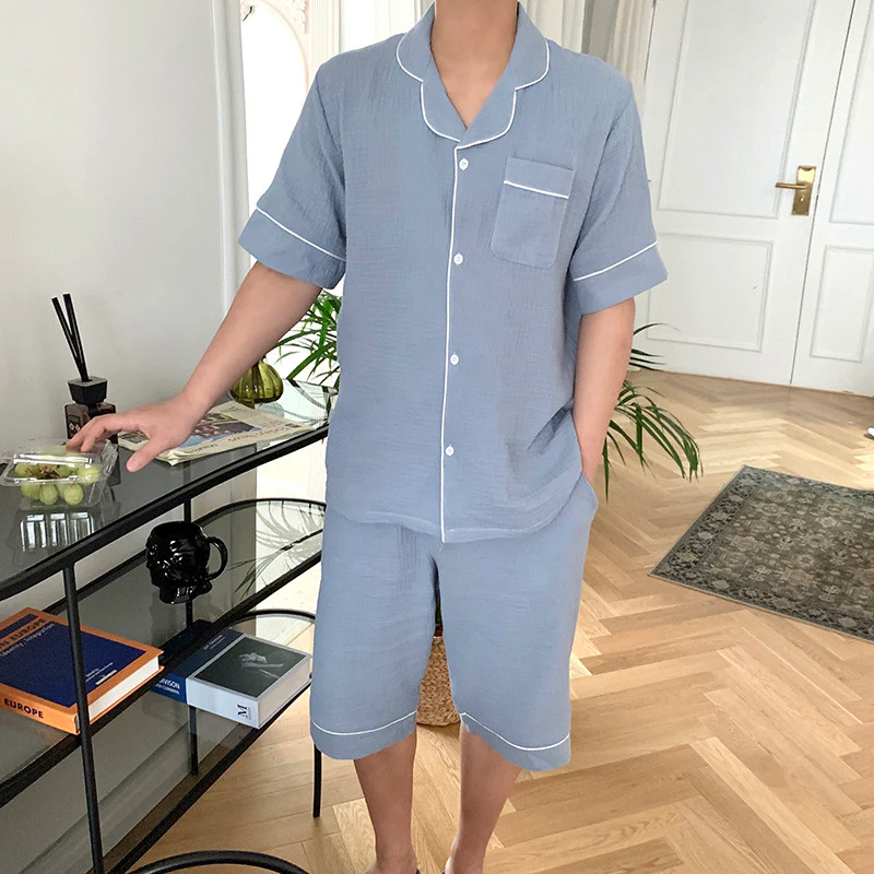 시원한 소재 시어서커 반팔 세트👌 Cool Linen Short-Sleeves Top&Bottom Set - Image 11