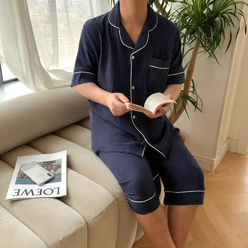 시원한 소재 시어서커 반팔 세트👌 Cool Linen Short-Sleeves Top&Bottom Set - Image 12