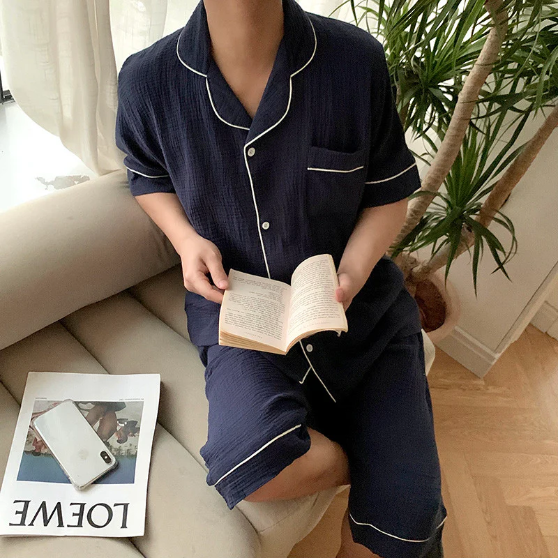 시원한 소재 시어서커 반팔 세트👌 Cool Linen Short-Sleeves Top&Bottom Set - Image 13