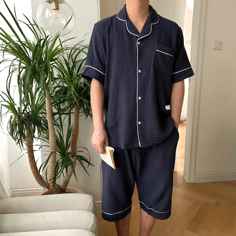 시원한 소재 시어서커 반팔 세트👌 Cool Linen Short-Sleeves Top&Bottom Set - Image 15