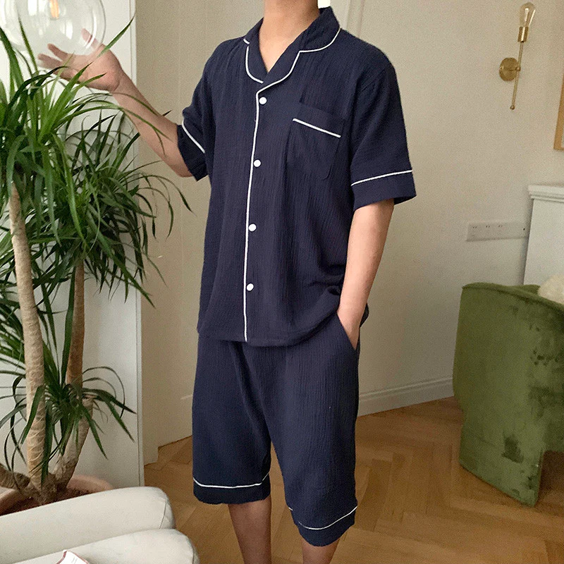 시원한 소재 시어서커 반팔 세트👌 Cool Linen Short-Sleeves Top&Bottom Set - Image 17