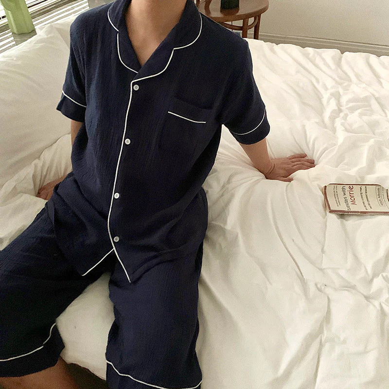시원한 소재 시어서커 반팔 세트👌 Cool Linen Short-Sleeves Top&Bottom Set - Image 18