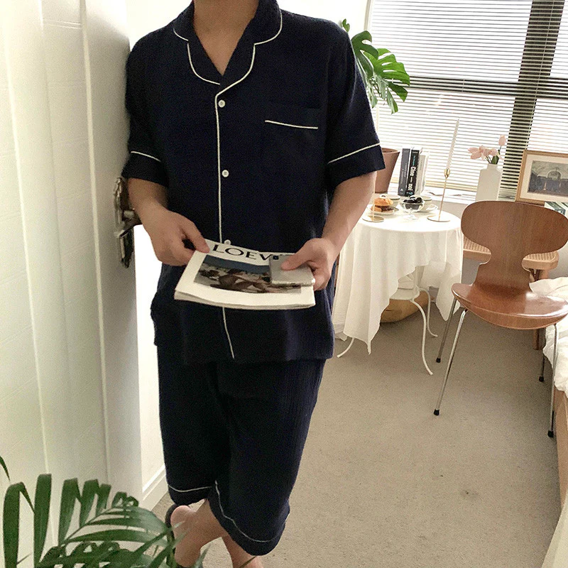시원한 소재 시어서커 반팔 세트👌 Cool Linen Short-Sleeves Top&Bottom Set - Image 19
