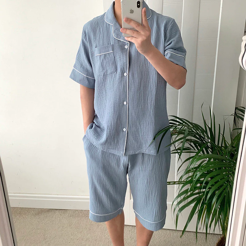 시원한 소재 시어서커 반팔 세트👌 Cool Linen Short-Sleeves Top&Bottom Set - Image 20