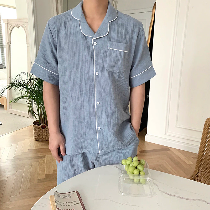 시원한 소재 시어서커 반팔 세트👌 Cool Linen Short-Sleeves Top&Bottom Set - Image 21