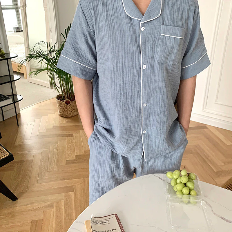 시원한 소재 시어서커 반팔 세트👌 Cool Linen Short-Sleeves Top&Bottom Set - Image 22