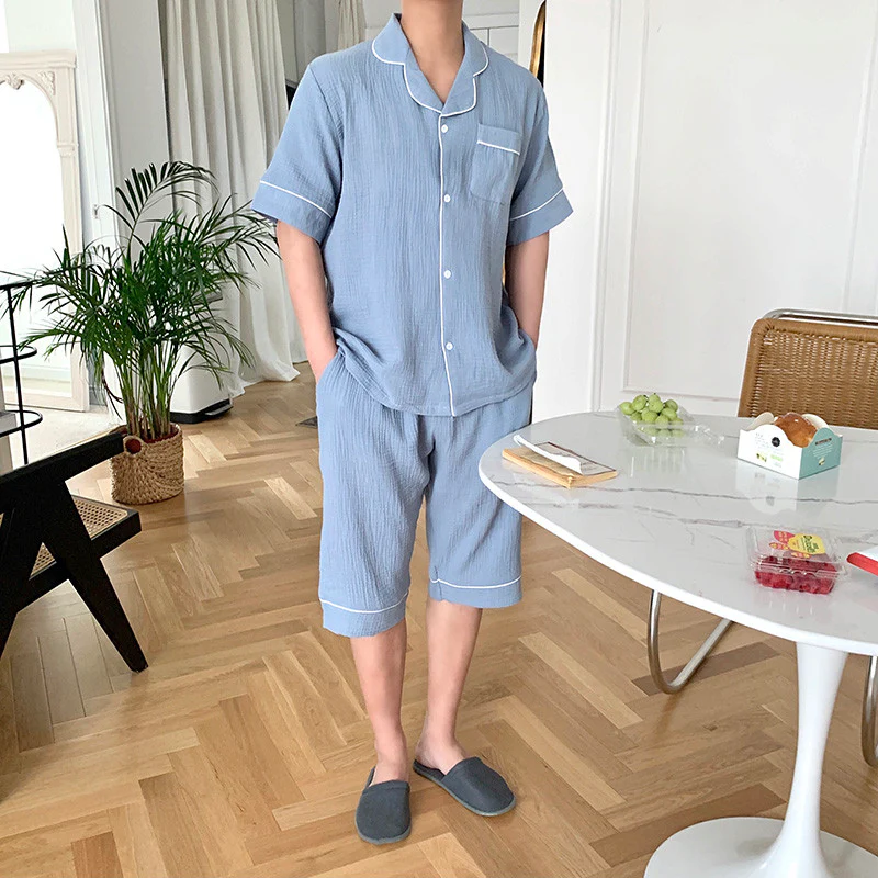 시원한 소재 시어서커 반팔 세트👌 Cool Linen Short-Sleeves Top&Bottom Set - Image 24
