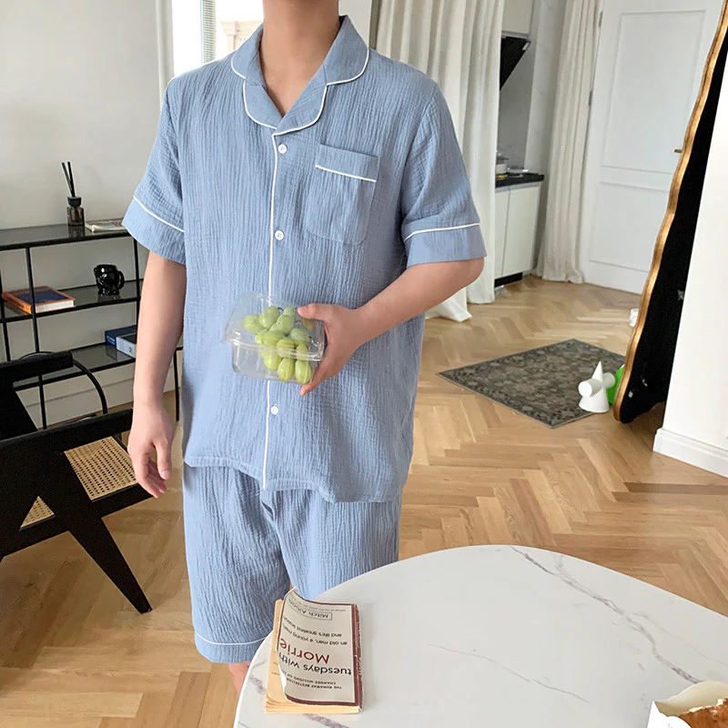 시원한 소재 시어서커 반팔 세트👌 Cool Linen Short-Sleeves Top&Bottom Set - Image 25