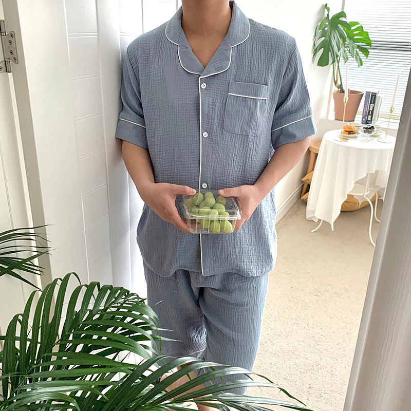 시원한 소재 시어서커 반팔 세트👌 Cool Linen Short-Sleeves Top&Bottom Set - Image 26