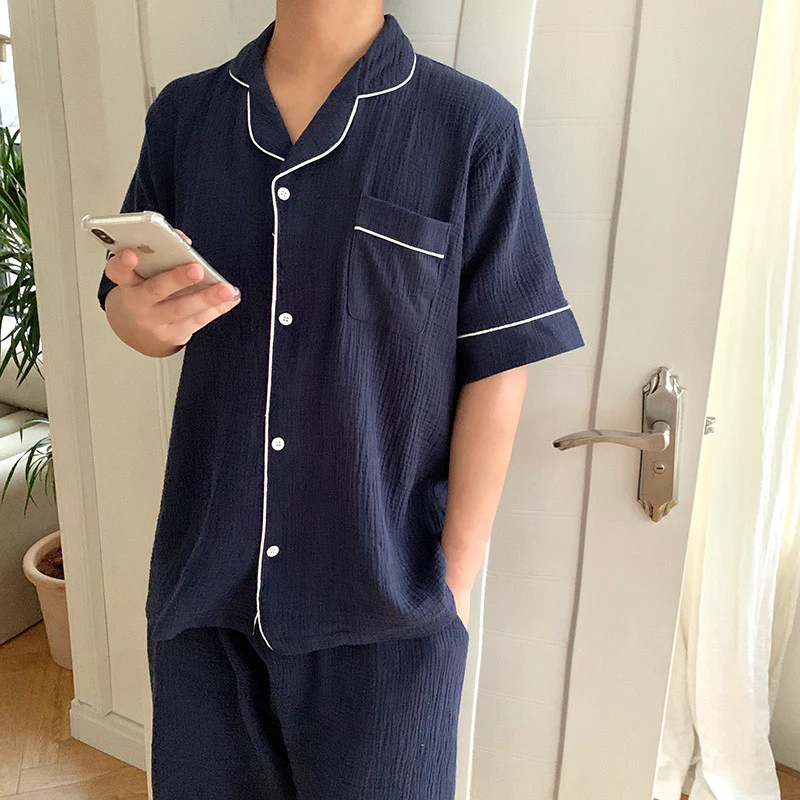 시원한 소재 시어서커 반팔 세트👌 Cool Linen Short-Sleeves Top&Bottom Set - Image 3