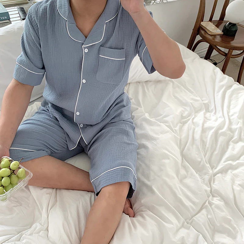 시원한 소재 시어서커 반팔 세트👌 Cool Linen Short-Sleeves Top&Bottom Set - Image 33