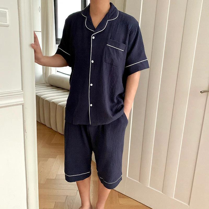 시원한 소재 시어서커 반팔 세트👌 Cool Linen Short-Sleeves Top&Bottom Set - Image 4