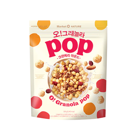 오 그래놀라 팝 O GRANOLA POP CHOCO ALMOND/ CRANBERRY ALMOND/ GRAIN ALMOND 370g - Image 4