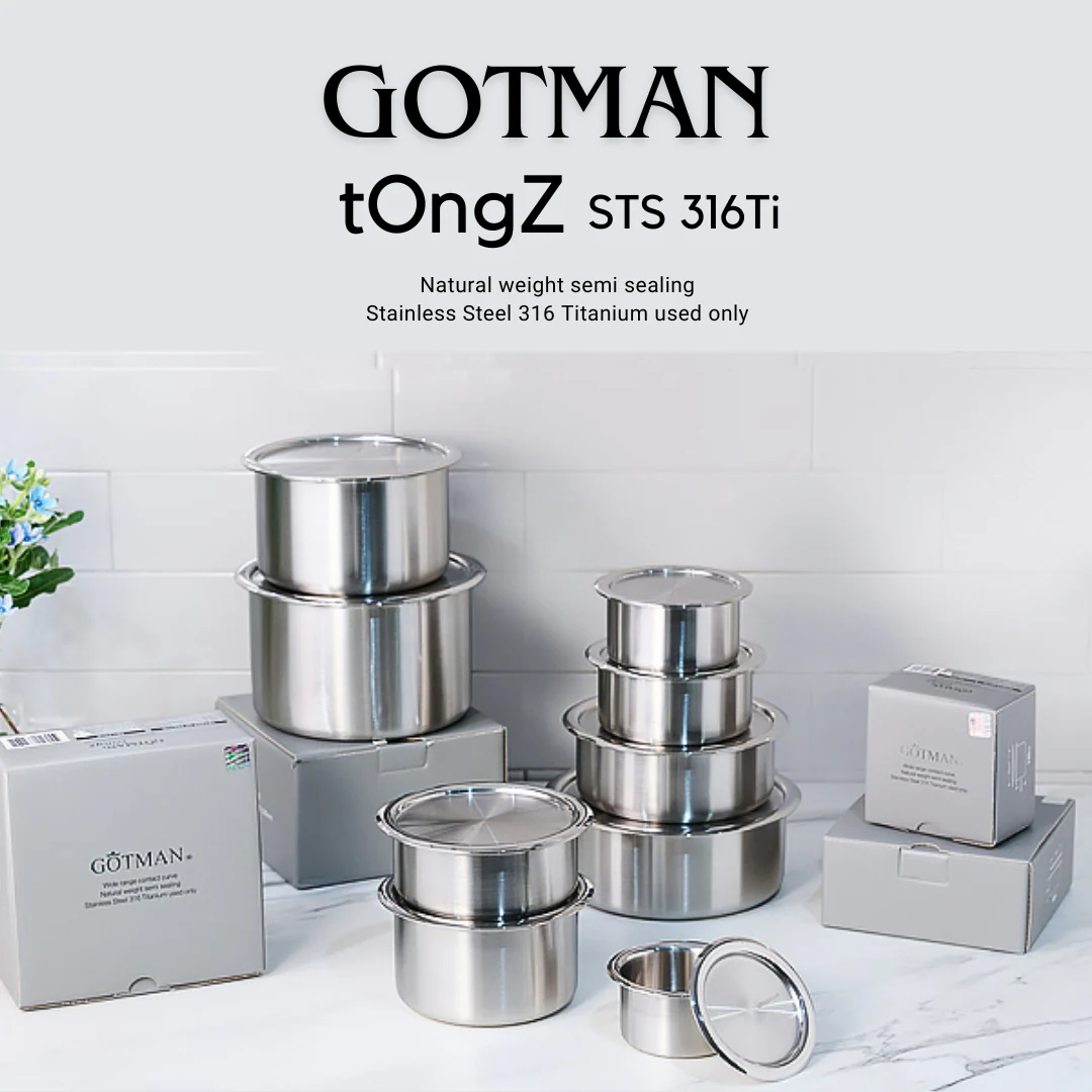 고트만 통즈 316Ti 스텐 반찬통 3호~7호 GOTMAN TongZ Stainless Food Container