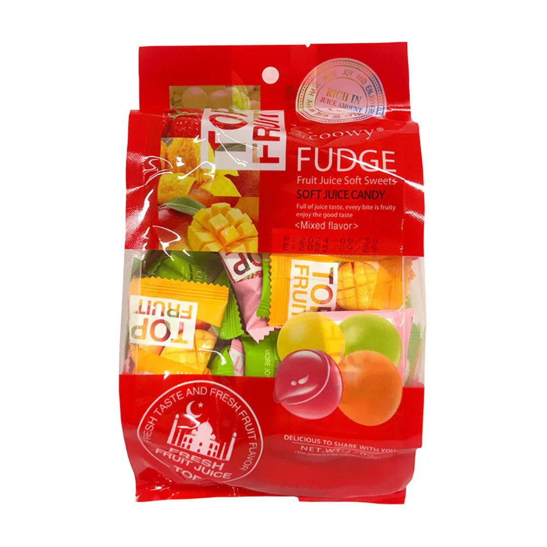 TOP FRUIT COOWY FUDGE Pure Juice Candy 320g _4 Types - Image 10