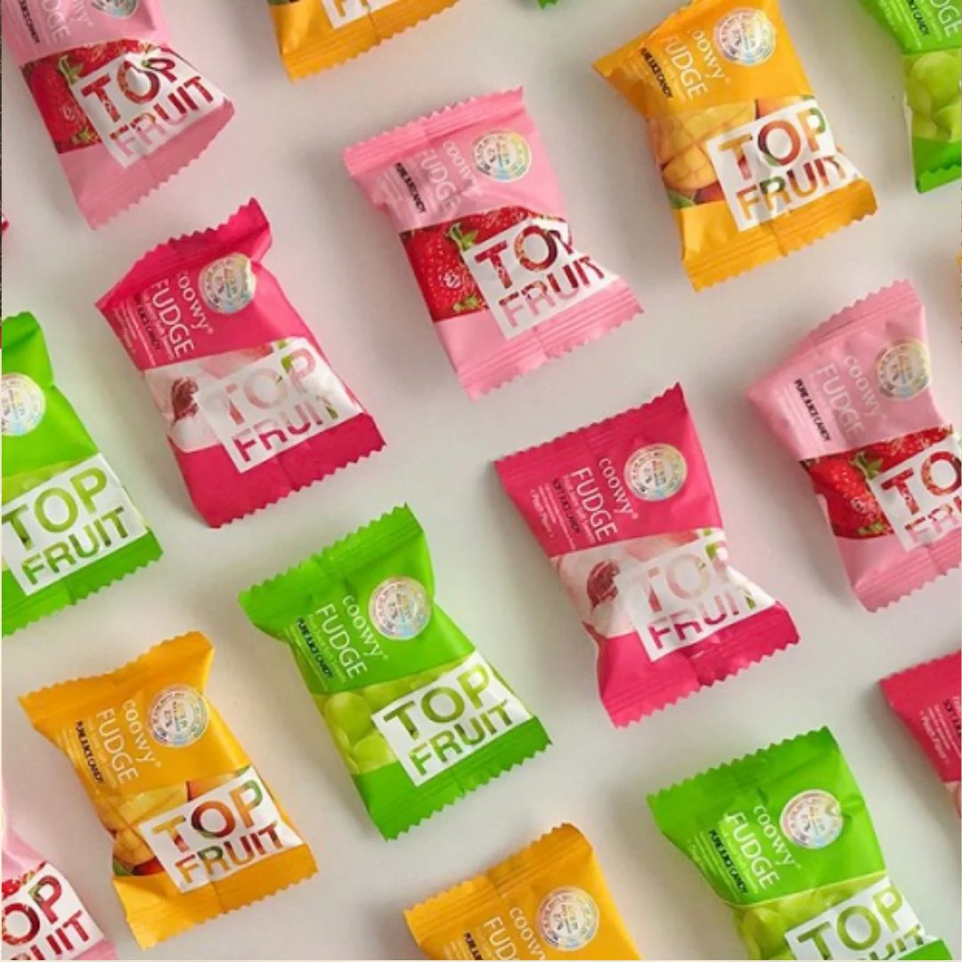 TOP FRUIT COOWY FUDGE Pure Juice Candy 320g _4 Types - Image 2