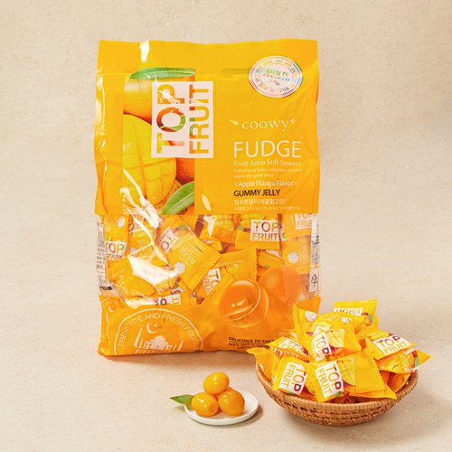 TOP FRUIT COOWY FUDGE Pure Juice Candy 320g _4 Types - Image 4