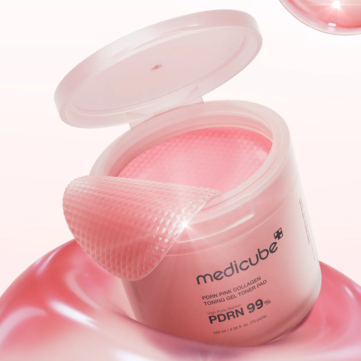 medicube PDRN Pink Collagen Toning Gel Toner Pad 70 pads - Image 2