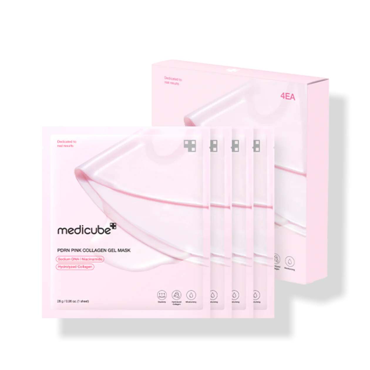 medicube PDRN Pink Collagen Gel Mask (4ea) - Image 5