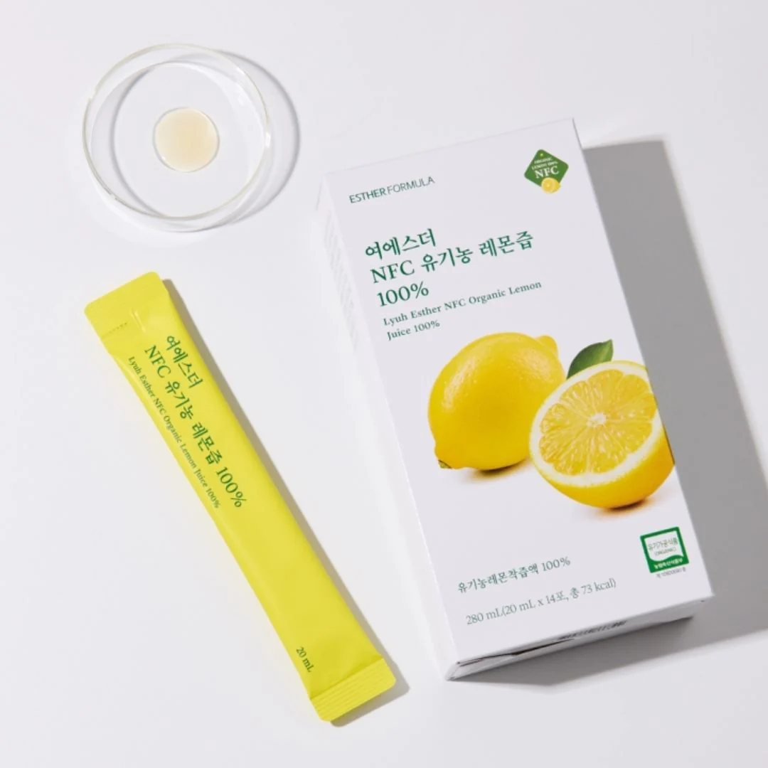 Esther Formula 100% Organic NFC Lemon Juice [Certified Organic] 20ml x 14 Sachets - Image 2