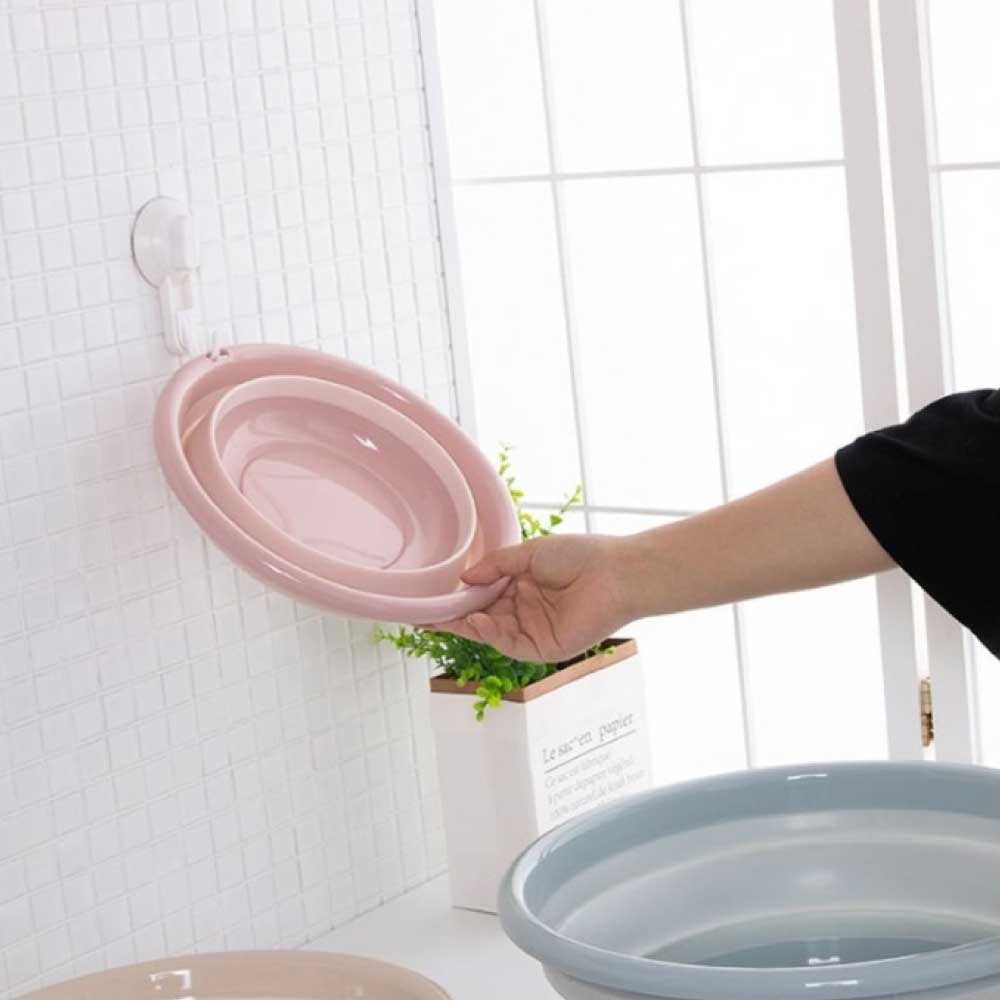 접어서 보관하세요 파스텔 접이식 세숫 대야 Folding Basin S/M/L - Image 2