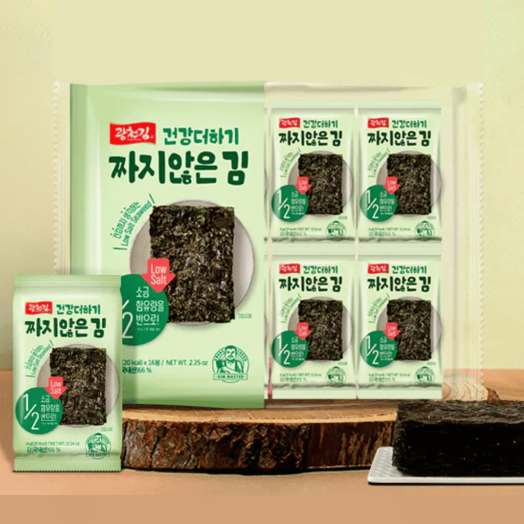 Kwangcheonkim Low Salt Roasted Seaweed 4g* 16 Packs