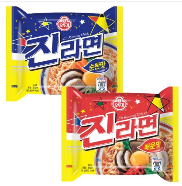 Jin Ramyun (Mild/Spicy) 120g*5pk