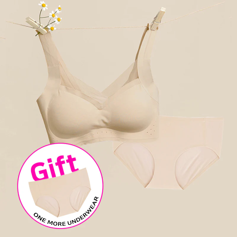 Online Promotion🎁 에이세 매일 에어스킨 브라1장 + 팬티 1장에 팬티 1장더! Aise Air Skin Bra 1 + Underwear 1 Set and Extra pair of underwear