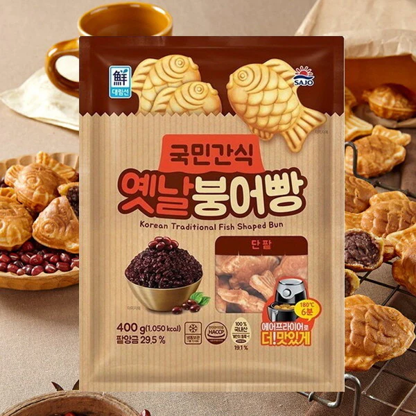 SYDNEY ONLY๐ SAJO Korean Traditional Fish Shaped Bun 400g